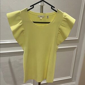 A.L.C. Lemon Ruffle Sleeve Blouse